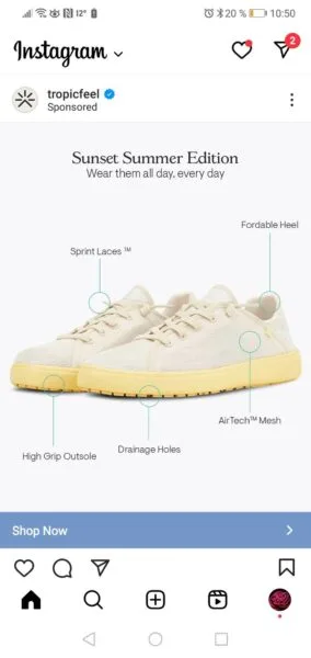 instagram marketing - ad example