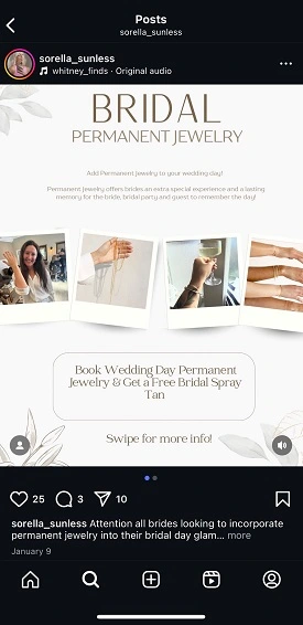 instagram marketing - example post 