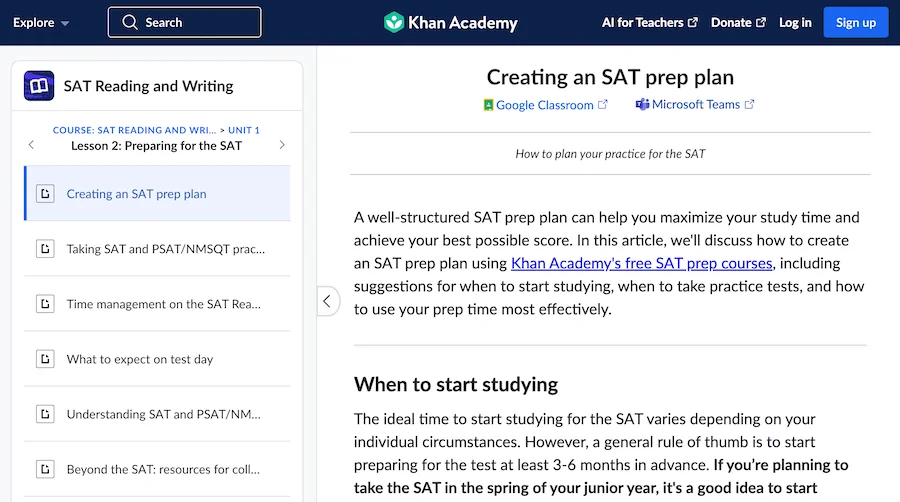 problem solving page example from education company