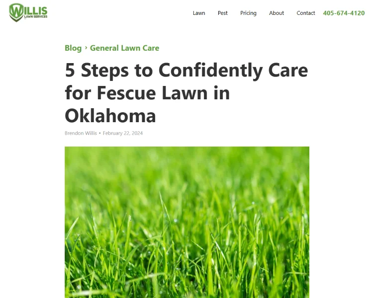 Reputation management - lawn care blog. 