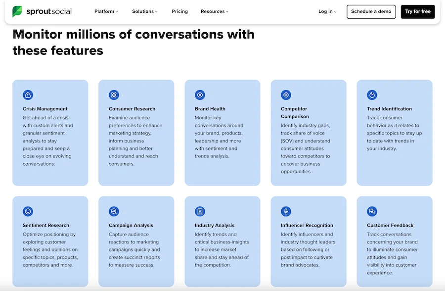 social listening tool from sprout social