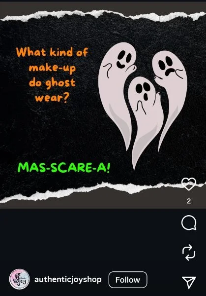 Halloween puns - Instagram post with a funny pun.
