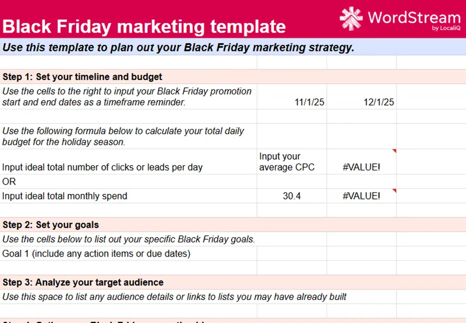black friday marketing template - template preview screenshot