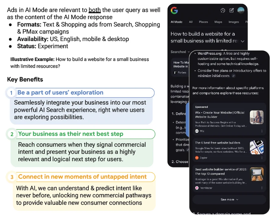 google ads ai mode details from google