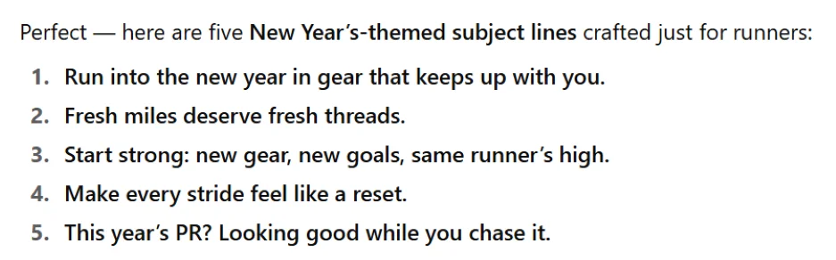 Holiday AI prompts - New Year's prompt ideas from ChatGPT