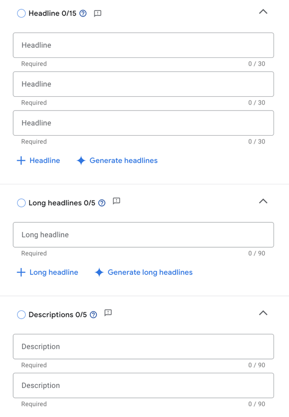 pmax ad examples - ad text assets