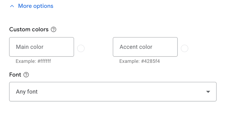 pmax ad examples - brand colors