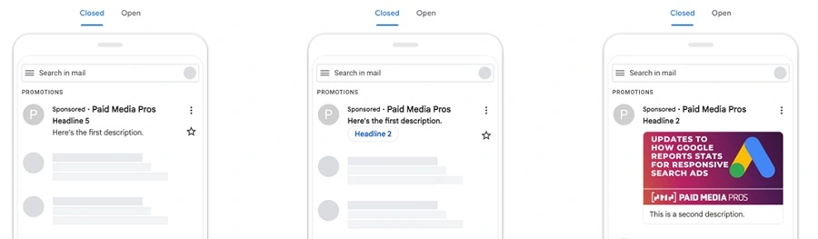pmax ad examples - gmail