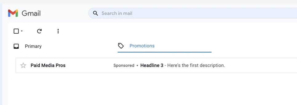pmax gmail ad examples