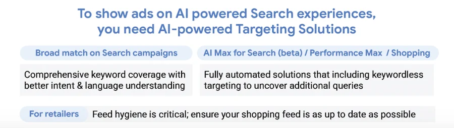 how to show ads in google ai mode