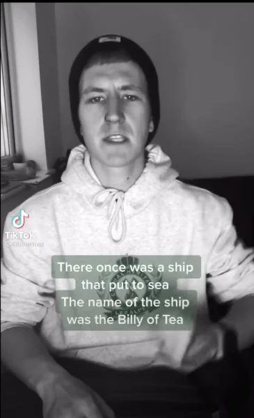 Trendjacking - sea shanty video still.