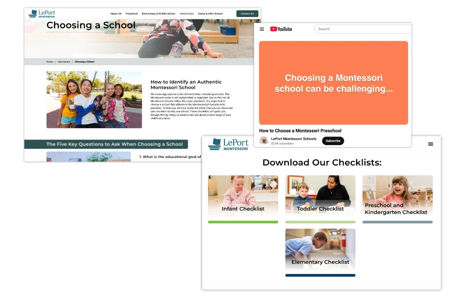 content repurposing example from montessori school