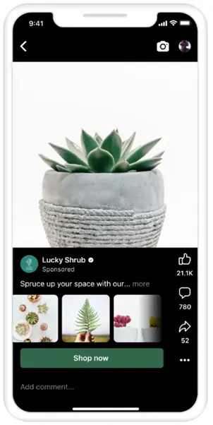 facebook ad types - carousel ad 