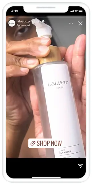 facebook ad types - video story