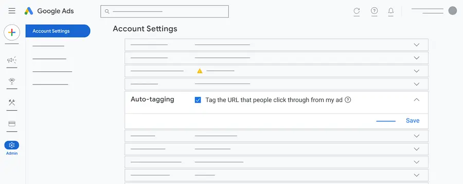 google ads conversion tracking - autotagging account settings