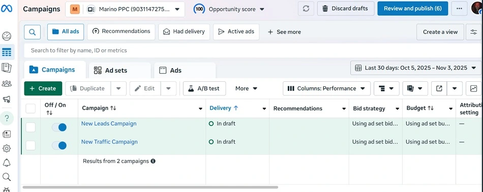 instagram ads - create an instagram campaign