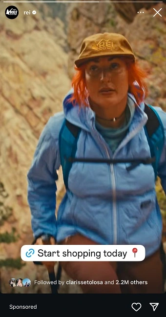 instagram ads - example instagram story ad