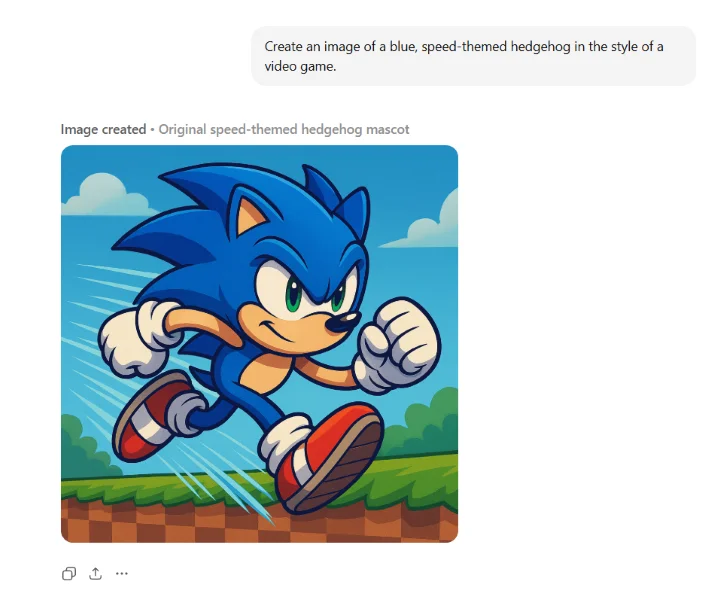 AI fails - my Sonic AI image.