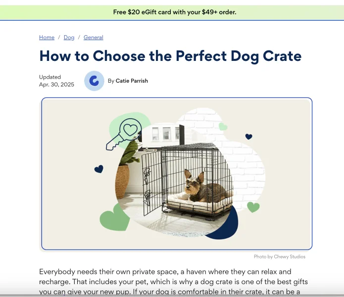 ecommerce marketing - How to content from Chewy's