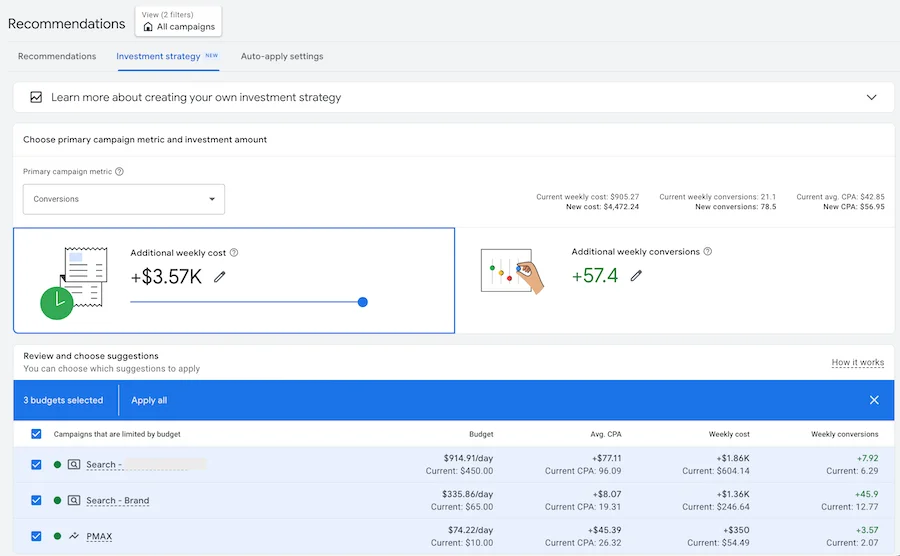 google ads updates 2025 - investment strategy tool