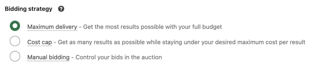 linkedin campaign objectives - max delivery