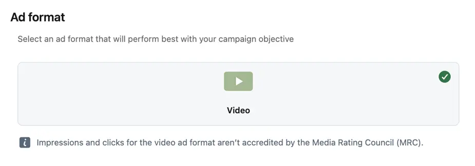 linkedin campaign objectives - video view ads