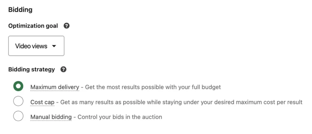 linkedin campaign objectives - video views