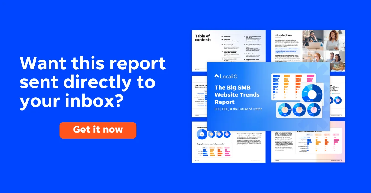 wordstream by localiq small business website trends report download callout