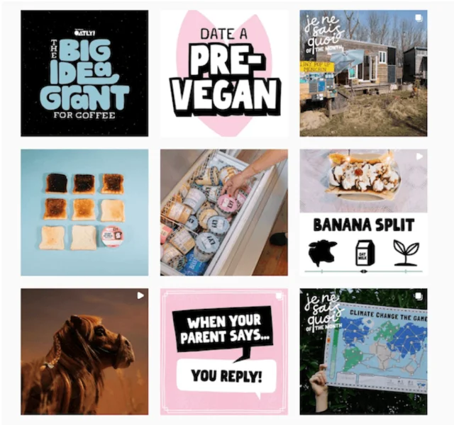 Social media competitor analysis - Instagram account.