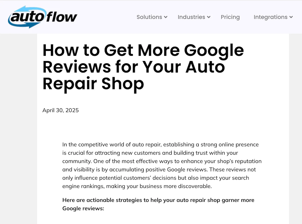good example of intro for ai summary from autoflow