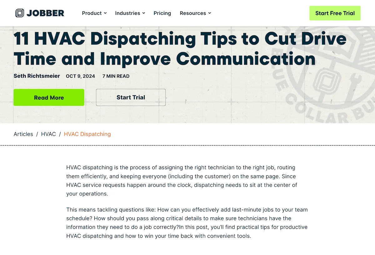 ai intro example from jobber