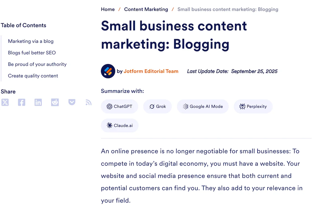 ai intro example from jotform