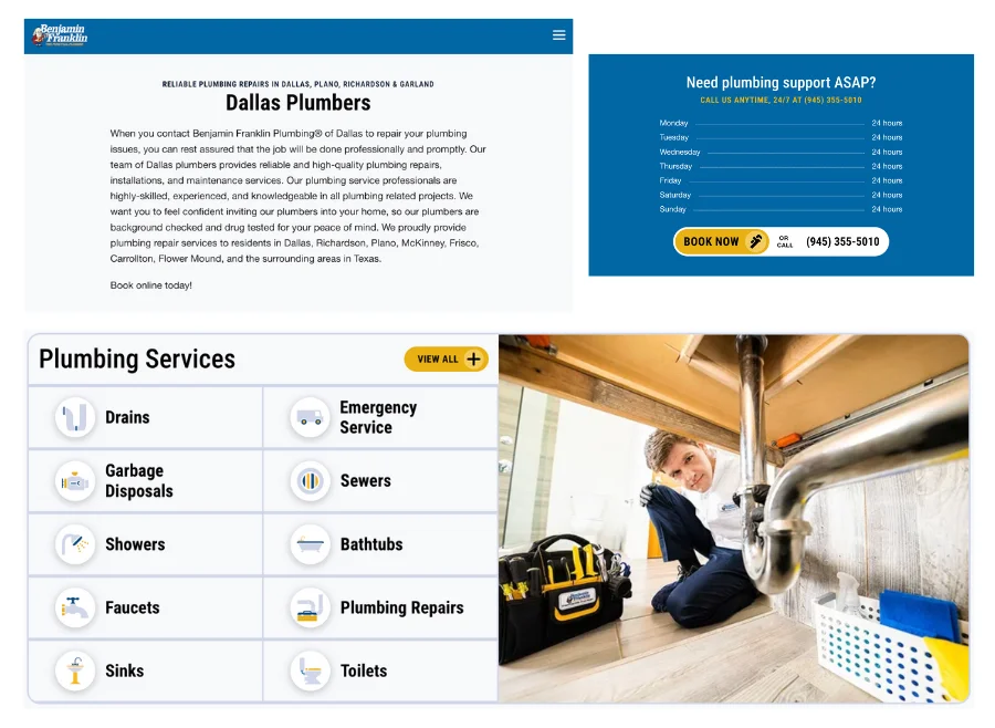 benjamin franklin plumbers dallas location page