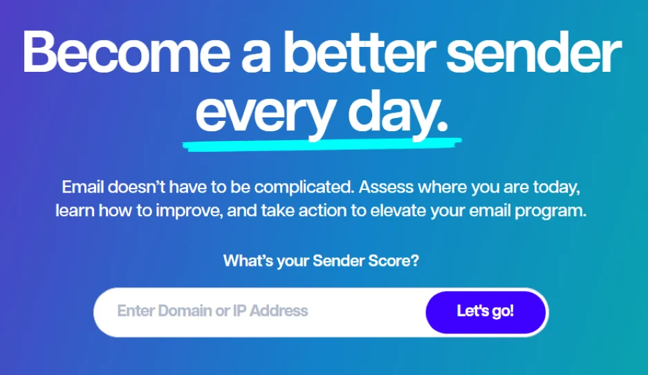 Email deliverability checklist - Sender Score image.