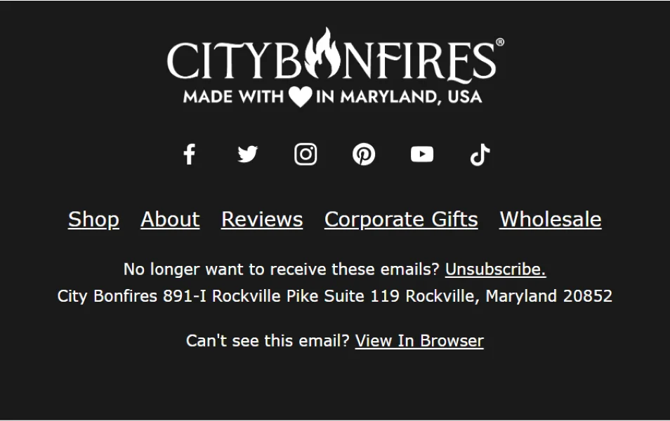 Email deliverability checklist - example of unsubscribe button.