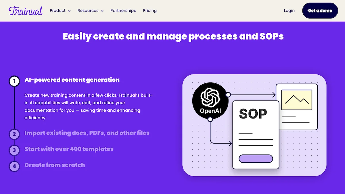 trainual ai assistant to optimize processes