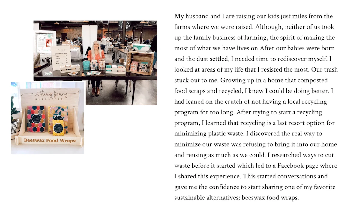 The About Us page, for example, is nothing we don't like to provide