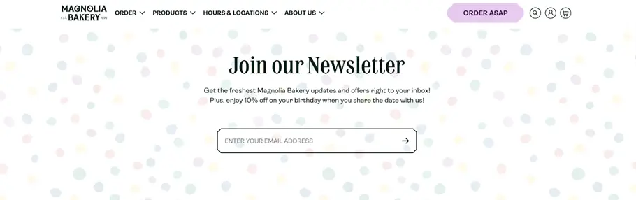 customer retention strategies - example newsletter from small business