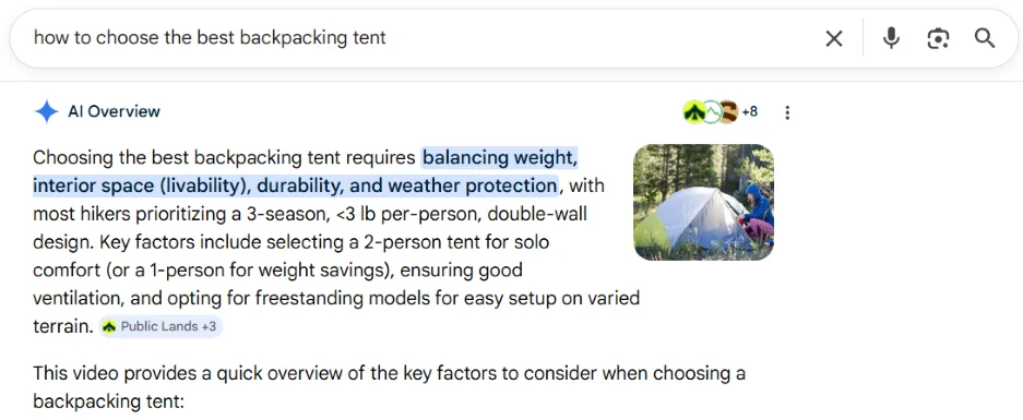 Marketing predictions - Google result page.