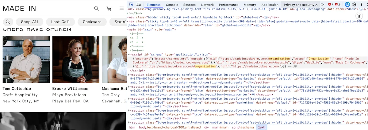 organization schema example