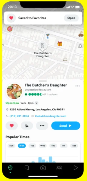 social media platforms -Snapchat example.