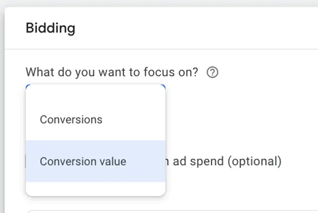 google ads performance max tracking - conversion value bidding