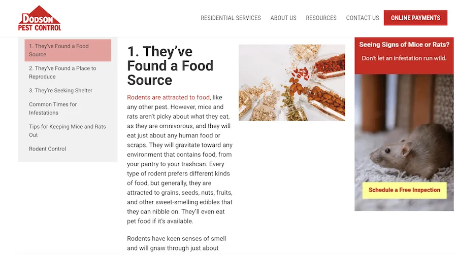 dodson pest control blog example for ai citable content