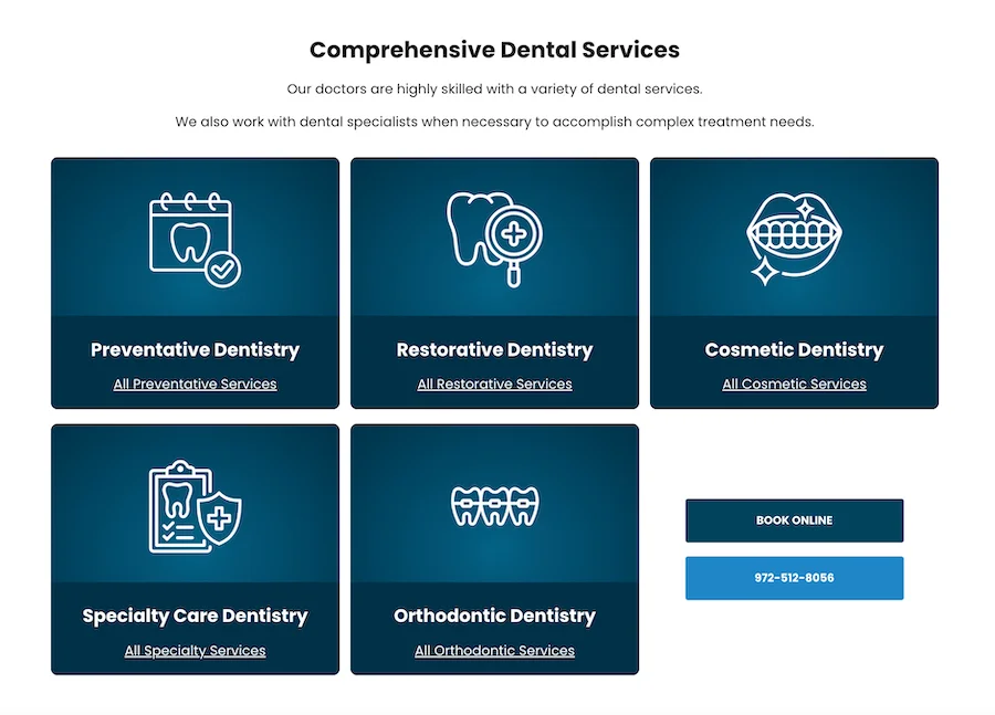 overused marketing phrases fix - dallas dentist list of services