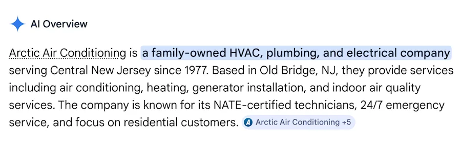 artic ac ai overview result