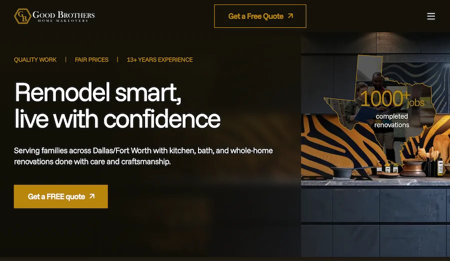 low bar for conversion - free quote cta - contractor company