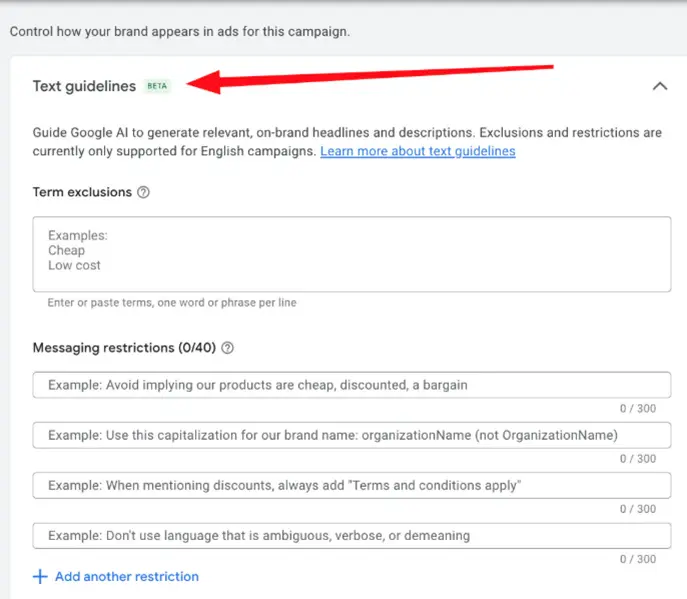 Google Ads Text Guidelines