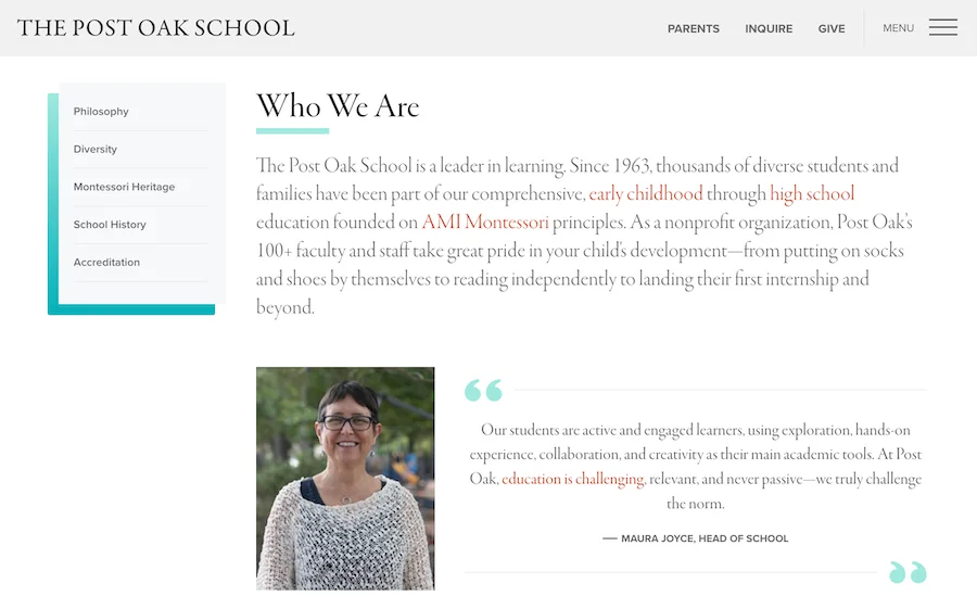 houston montessori school about page