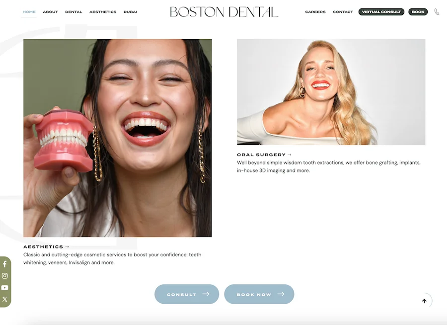frictionless cta example from dentist