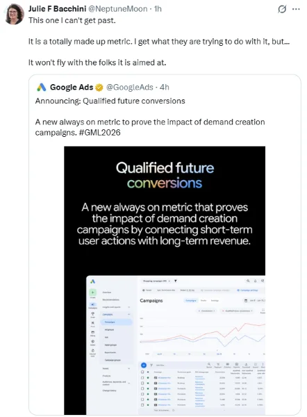 Google marketing live 2026 - X post